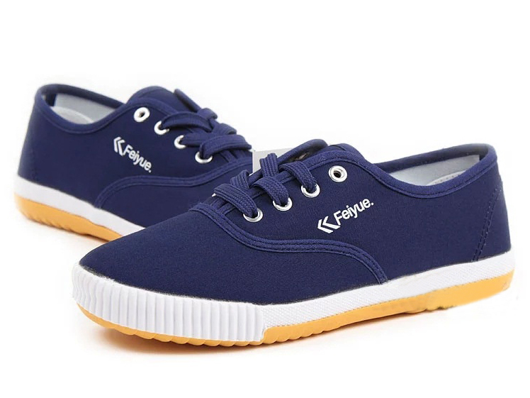  New style Feiyue plain lovers shoes blue Detail image